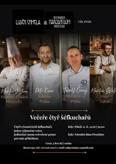 Abendessen von vier Küchenchefs