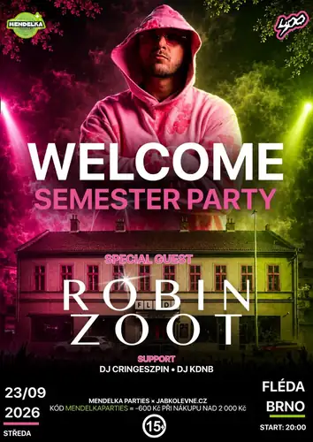 Robin ZOOT live - Welcome semester party x Fléda klub Brno