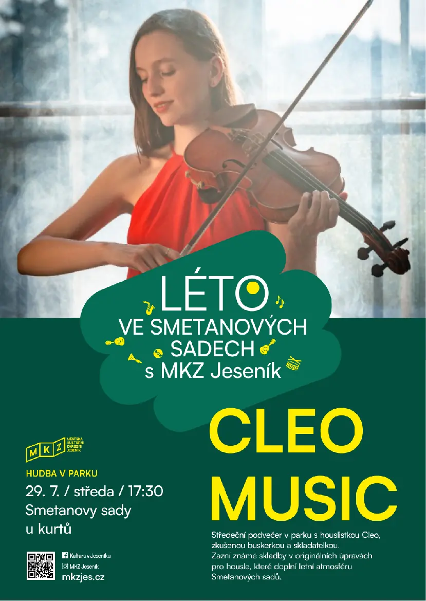 МУЗЫКА В ПАРКЕ: CLEO MUSIC — Divadlo P. Bezruče, Есеник