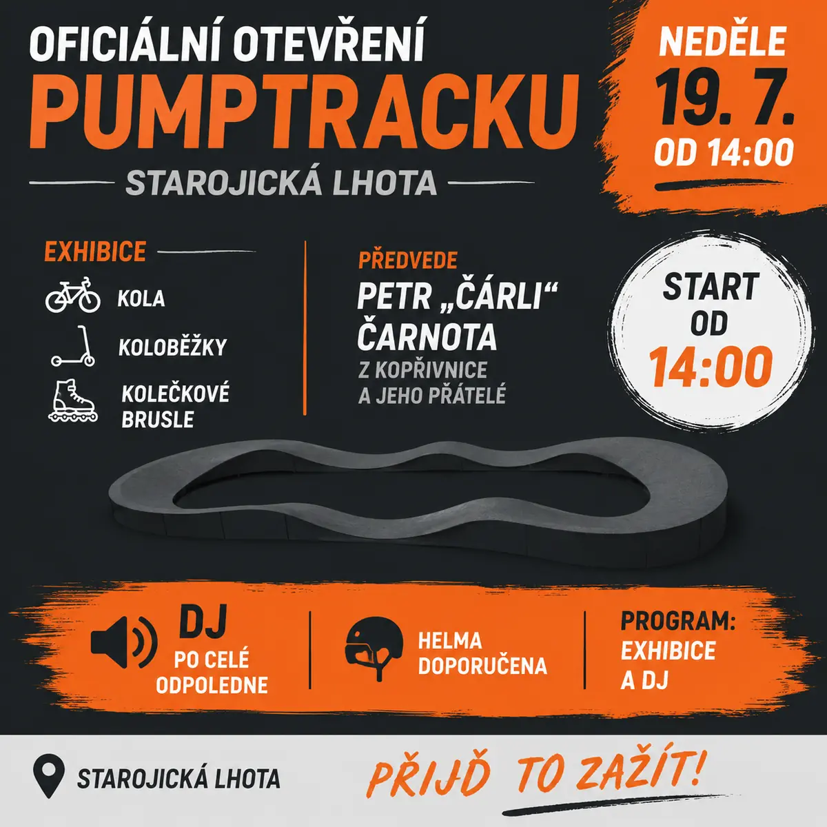 Opening of the Pumptrack in Starojická Lhota — Starojická Lhota Inn, Starý Jičín