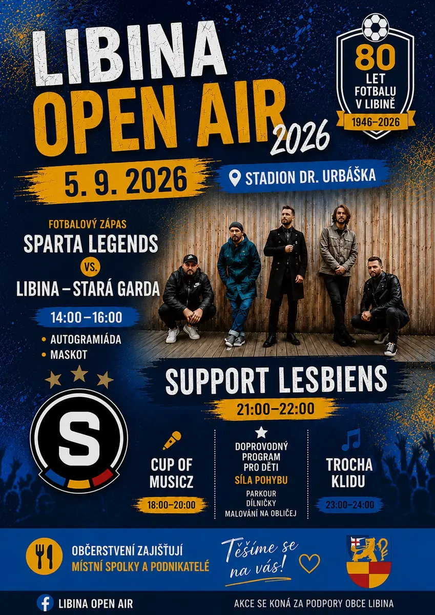 Libina Open Air 2026 — Stadion Dr. Urbáška, Libina