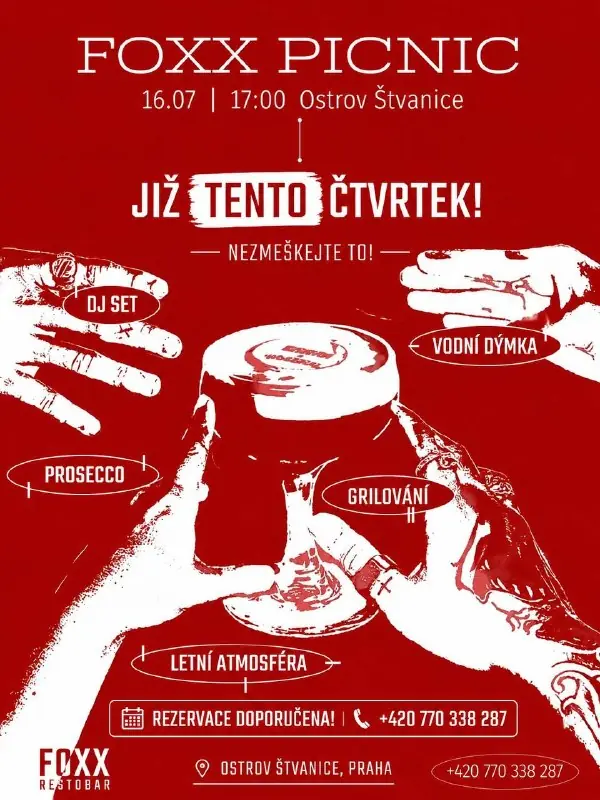 FOXX PICNIC — Ostrov Štvanice, Прага