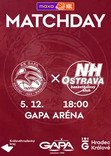 15. Spieltag MAXA NBL: BK GAPA Hradec Králové gegen NH Ostrava