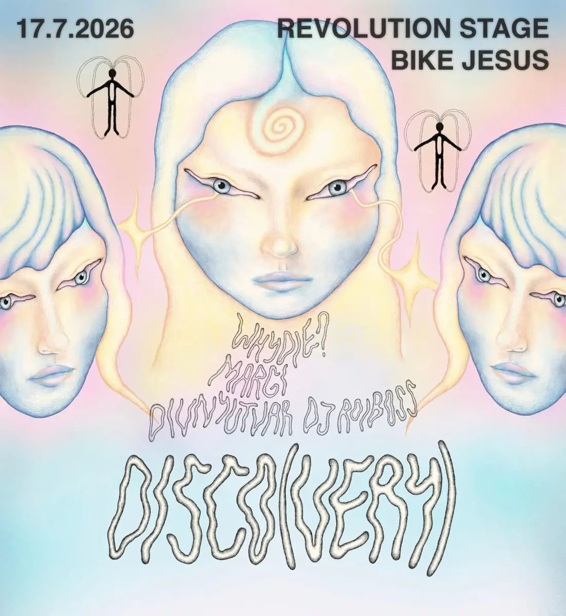 Disco(very) at Revolution с WHYDIE?, MARGI, DIVNYUTVAR, DJ ROIBOSS — Bike_Jesus, Прага