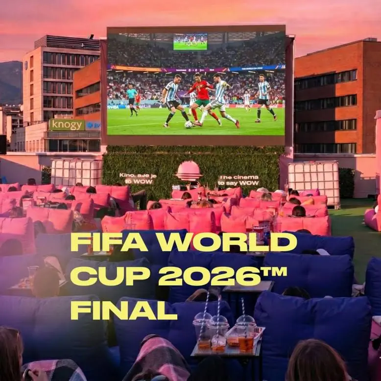Финал чемпионата мира FIFA 2026 — трансляция на крыше — Sunset Cinema Prague, крыша ТЦ Arkády Pankrác, Прага