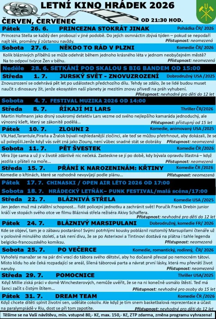Summer Cinema in Hrádek near Rokycany — Rokycany