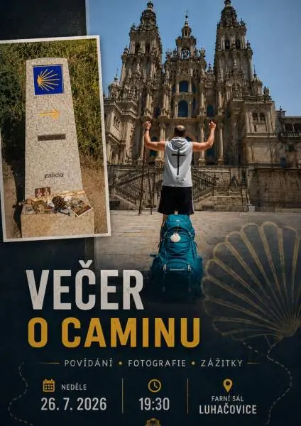 An Evening About Camino — Church of the Holy Family, Luhačovice