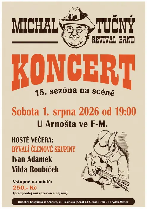 Michal Tučný Revival Band "15. Saison auf der Bühne" — Hudební hospůdka U Arnošta, Frýdek-Místek