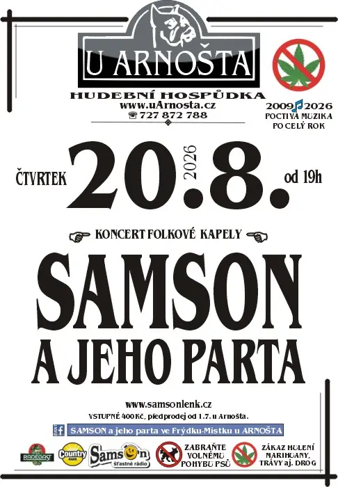Samson a jeho parta — Hudební hospůdka U Arnošta, Frýdek-Místek