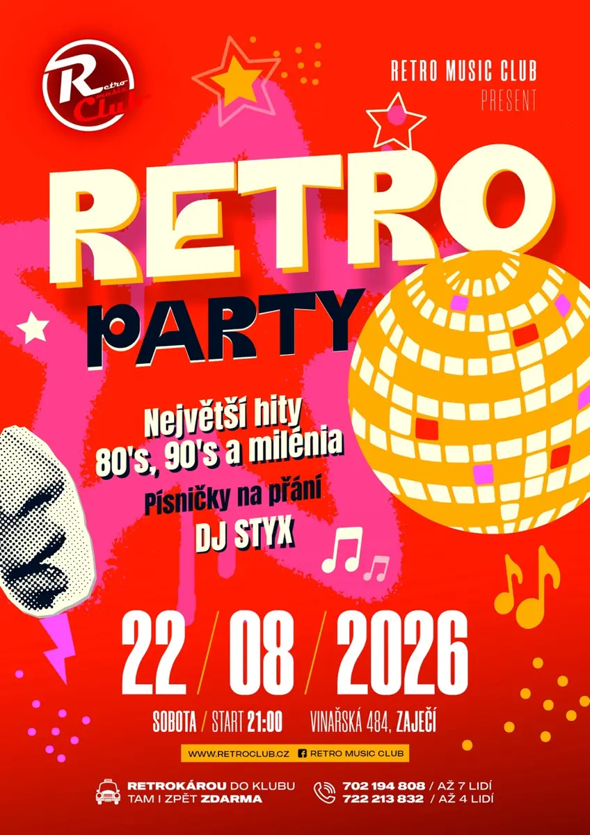 RETRO PARTY в Заечи! — Vinařství U Kapličky, Zaječí