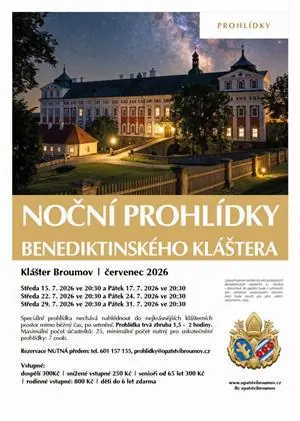 Nachtführungen durch das Benediktinerkloster — IC Broumovska, Broumov