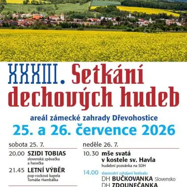 Setkání dechových hudeb — zámecká zahrada, Dřevohostice
