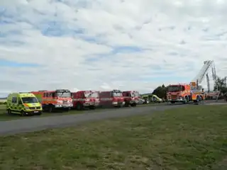With Firefighters - Hurray to School