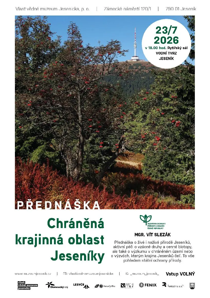 Лекція "Охоронювана ландшафтна область Єсеники" — Divadlo P. Bezruče, Єсенік