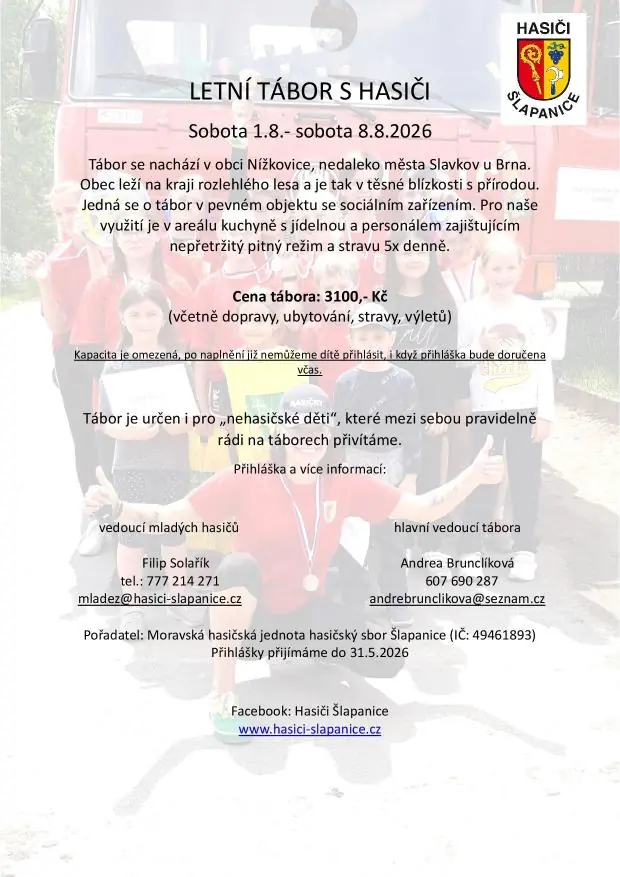 Summer Camp with Firefighters — City Park, Šlapanice
