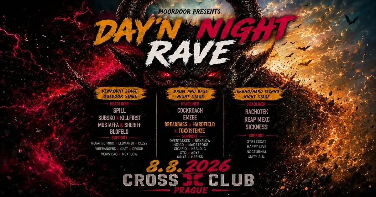 MOORDOOR | DAY'N NIGHT RAVE — Cross Club, Прага