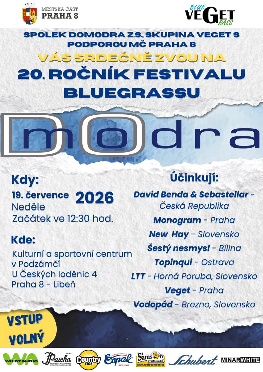 20-й фестиваль блюграсса DoModra — Praha 8, Прага