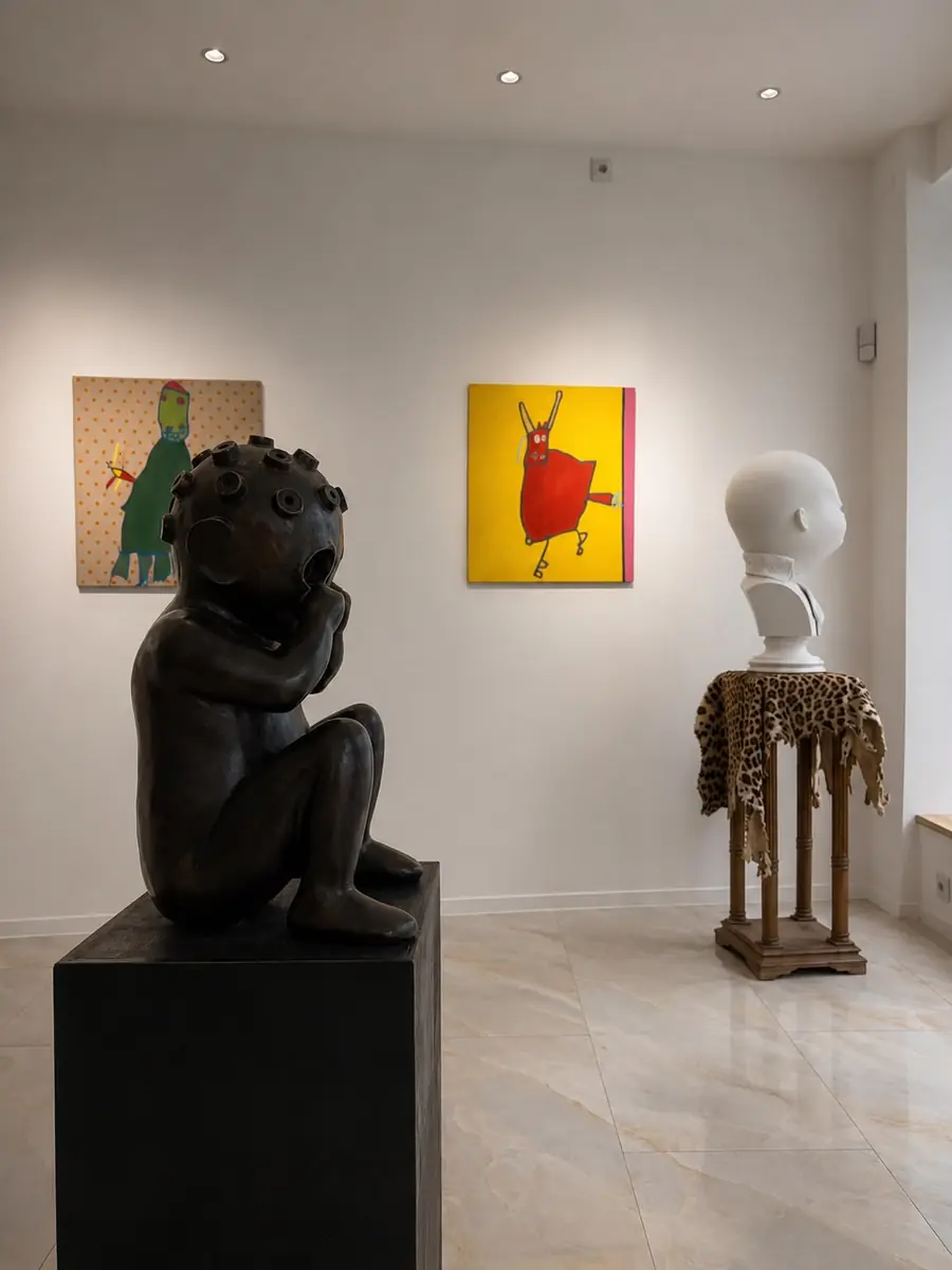 Skulpturen im Atelier — Graciano Galerie, Brünn