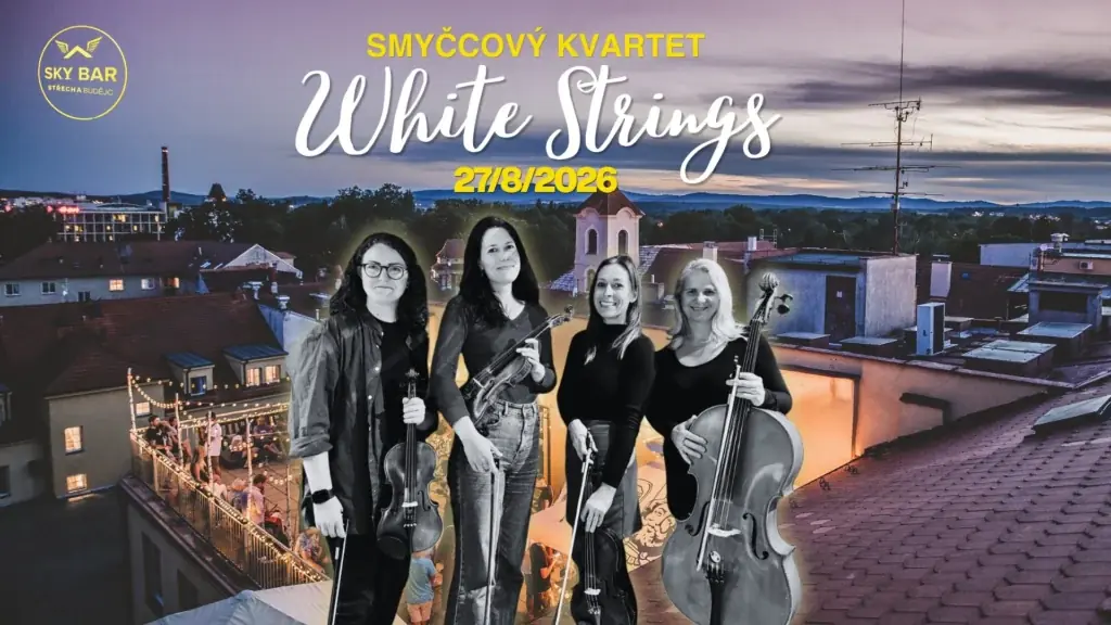 Smyčcový kvartet White Strings — Střecha Budějc, Česká Budějovice