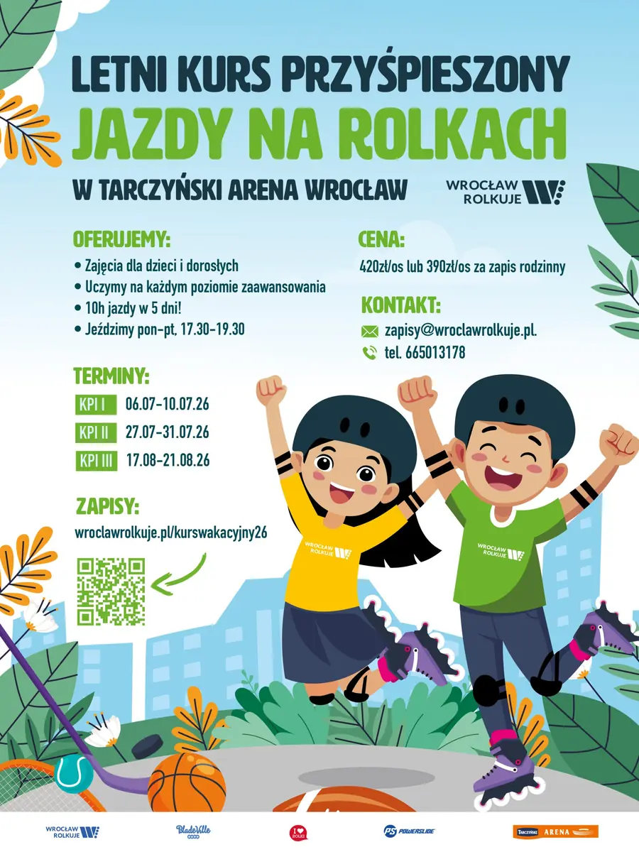 Sommerintensivkurs Rollschuhlaufen Breslau Rollers 2026 — Tarczyński Arena, Вроцлав