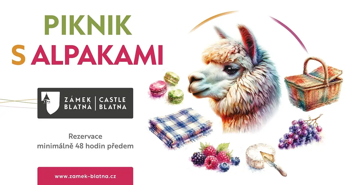 Picnic with Alpacas — Zámek Blatná, Blatná