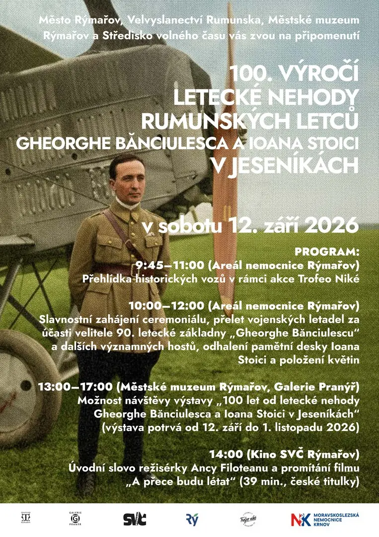 100 лет со дня крушения румынских летчиков в Есенниках, 12.9.2026 — Городской музей Рымаржов, Рымаров