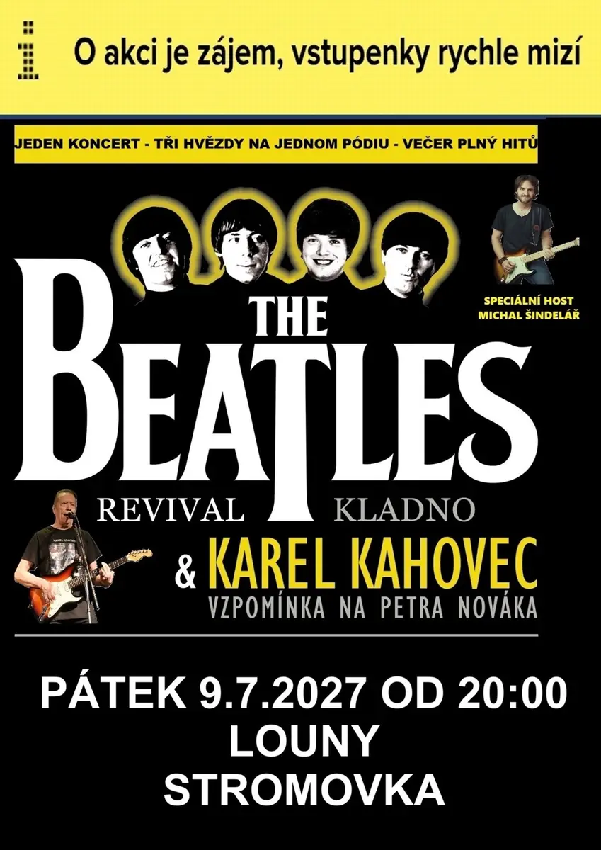 3 Stars on One Stage - K. Kahovec, Beatles, M. Šindelář — Restaurant - Summer Parquet Floor Stromovka, Louny