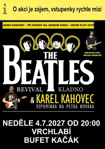 3 Stars auf einer Bühne - K. Kahovec, Beatles, M. Šindelář