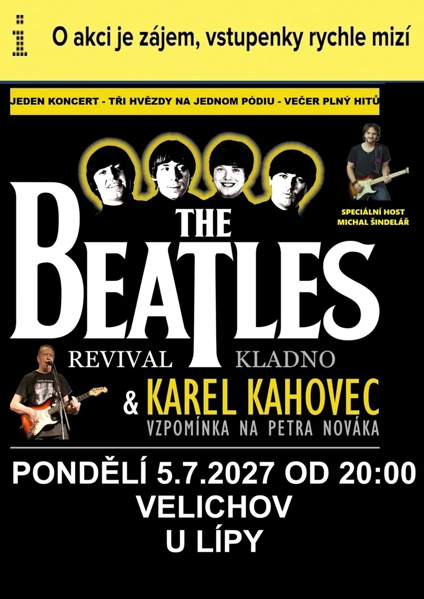 3 Stars on One Stage - K. Kahovec, Beatles, M. Šindelář — U Lípy Pub, Velichov