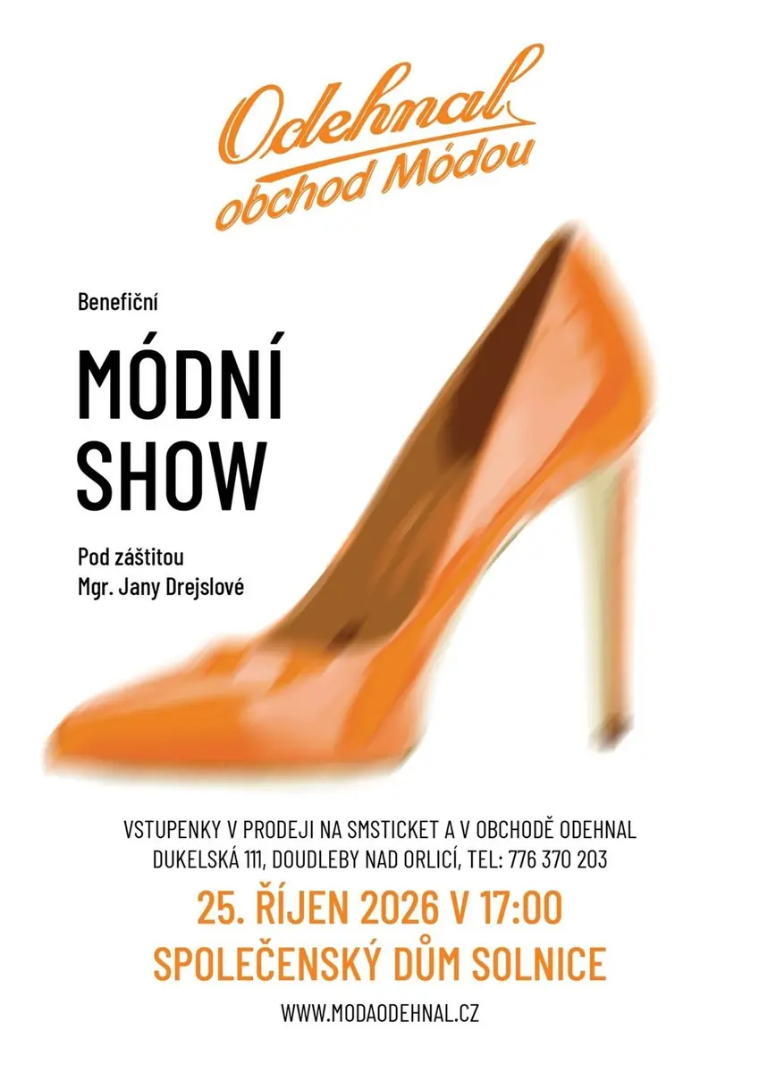 Módní show Odehnal 2026 — Společenský dům, Solnice