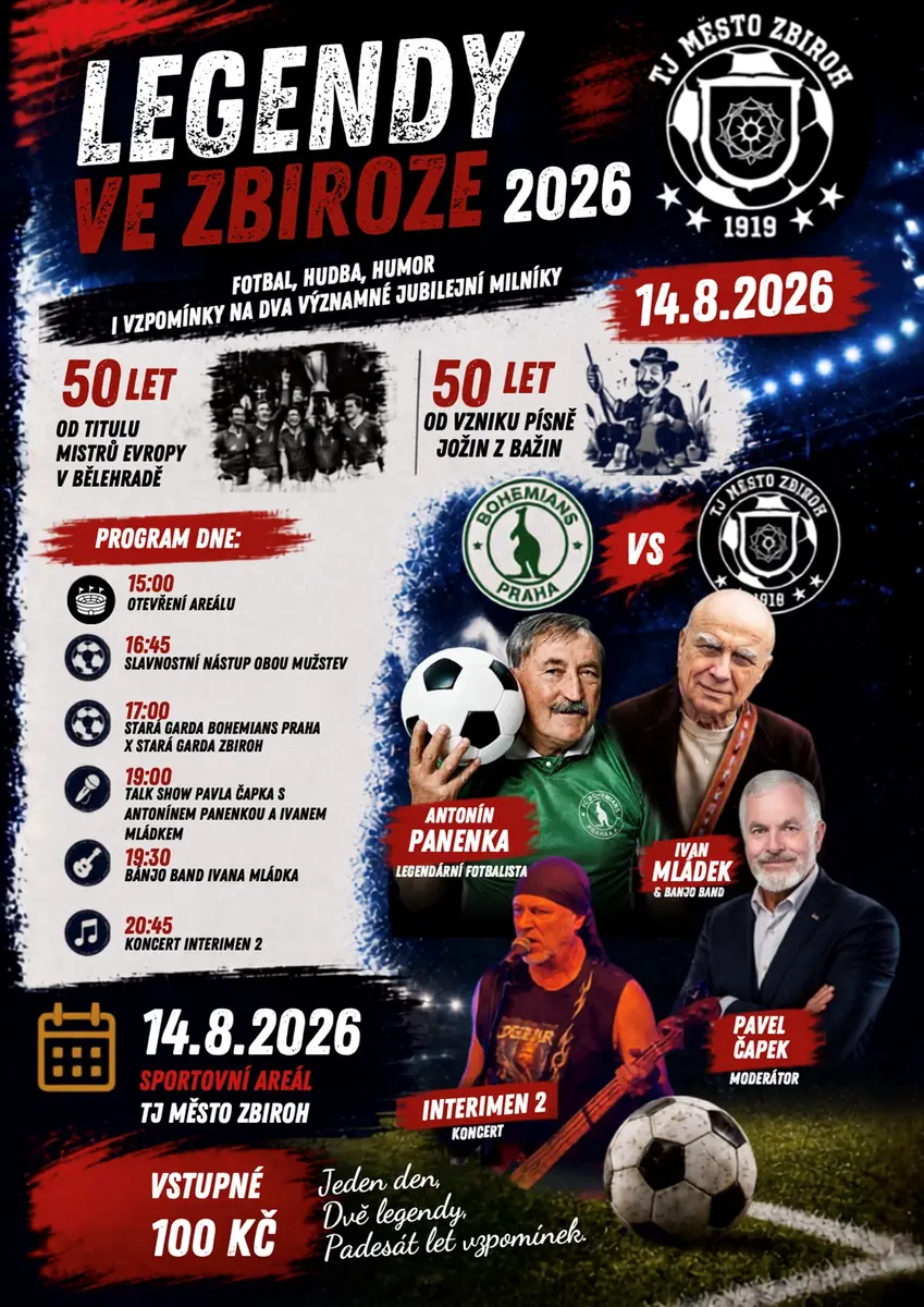 Legends in Zbiroh — Tj Město Zbiroh - Fotbalový, Zbiroh