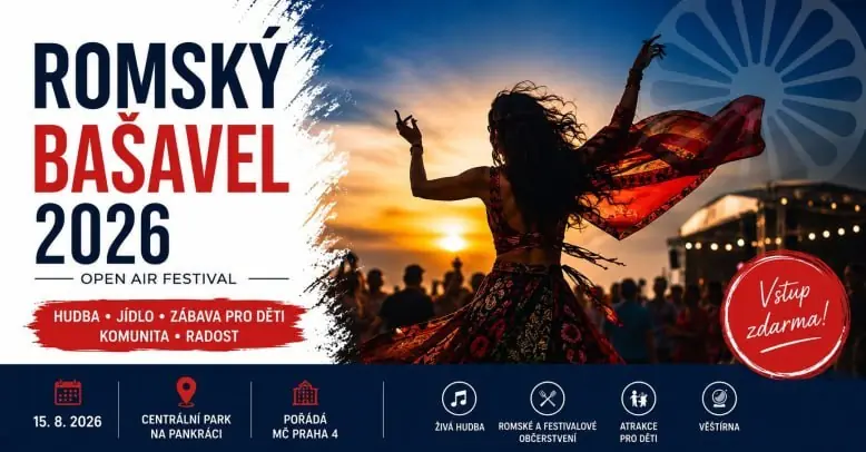 Romský Bašavel — фестиваль ромской музыки и культуры — Central Park Pankrác, Прага
