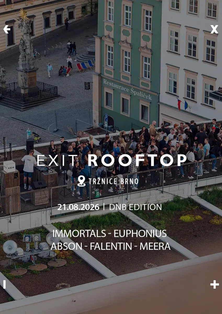 EXIT Rooftop [DnB edition] — Tržnice Brno, Brno