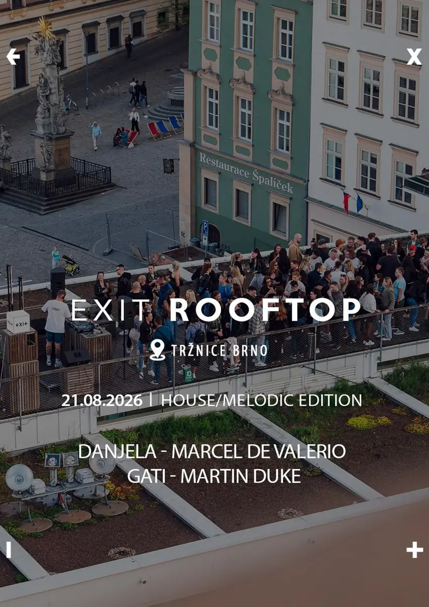EXIT Rooftop [House/Melodic edition] — Tržnice Brno, Brno