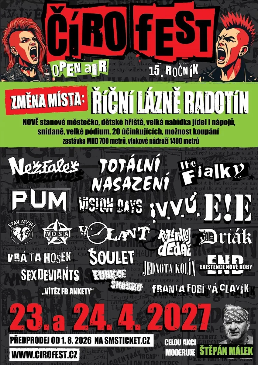 Číro Fest 2027 — Říční lázně Radotín, Prague