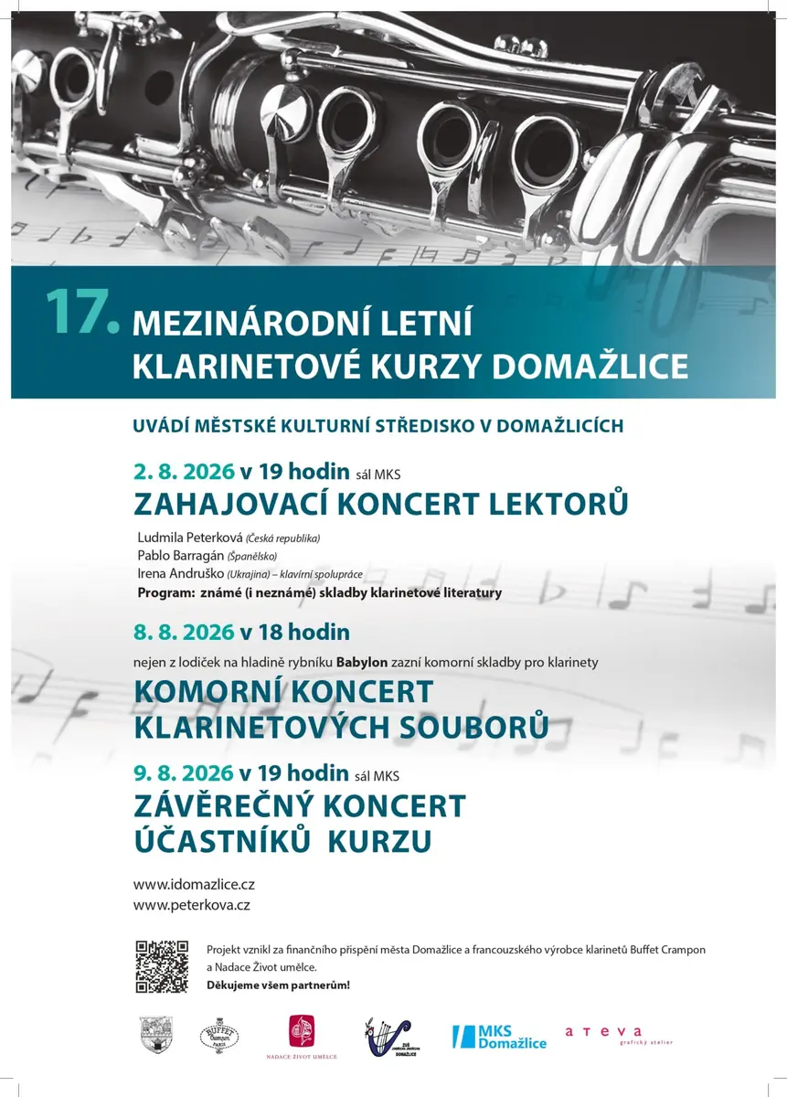 17th International Summer Clarinet Courses Domažlice: Final Concert of Participants — MKS | velký sál, Domažlice