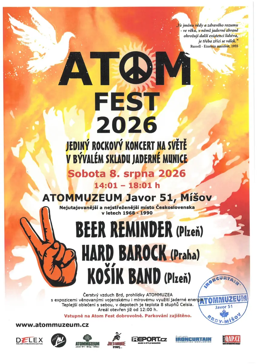 Atom FEST 8. 8. 2026 — Rokycany