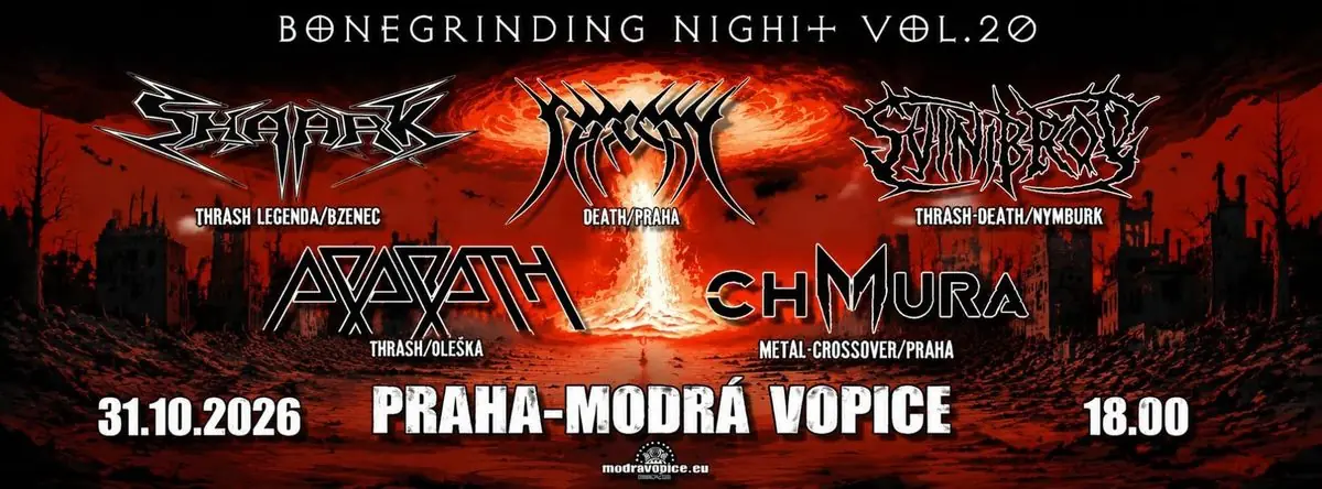 BONEGRINDING NIGHT vol. 20 — Modrá Vopice, Praha