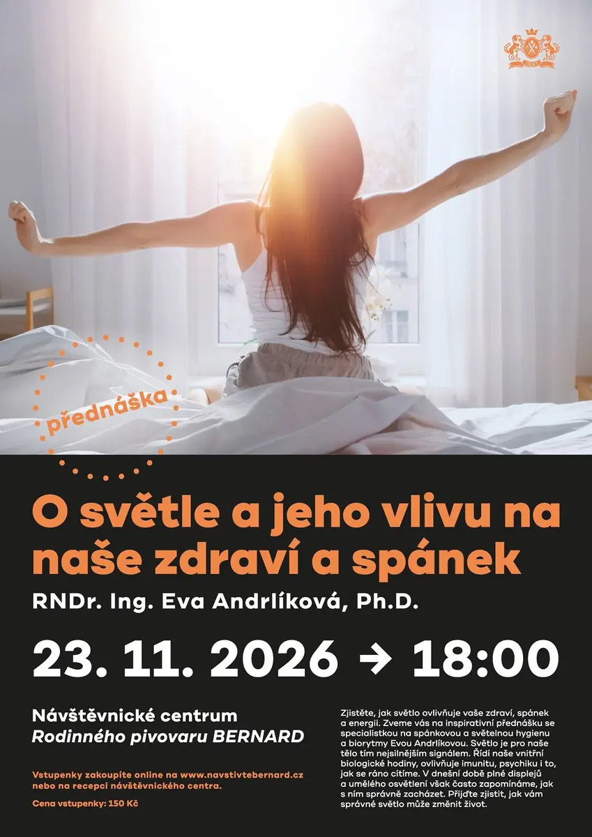 Přednáška: O světle a jeho vlivu na naše zdraví a spánek — Návštěvnické centrum Bernard, Humpolec
