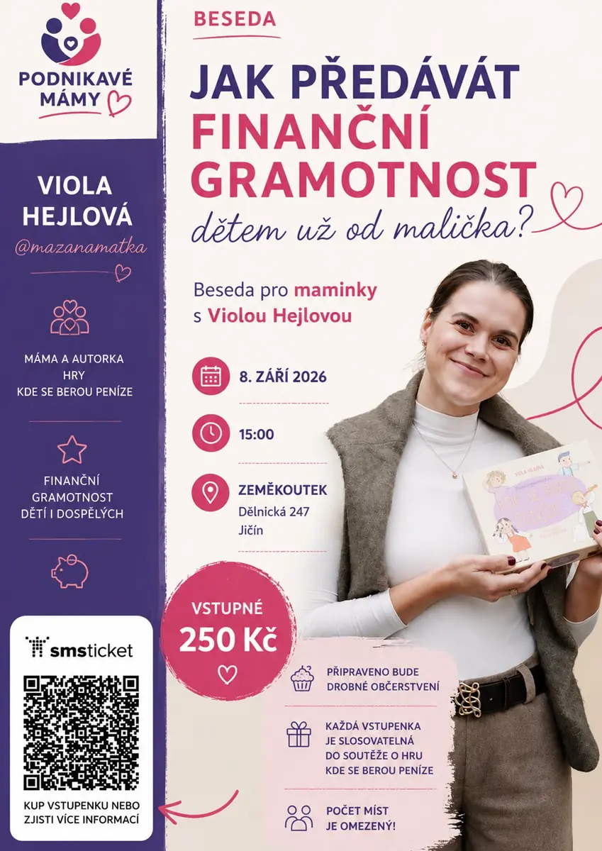 Vortrag: Wie man Kindern von klein auf Finanzielle Grundbildung vermittelt — Zeměkoutek, Jičín