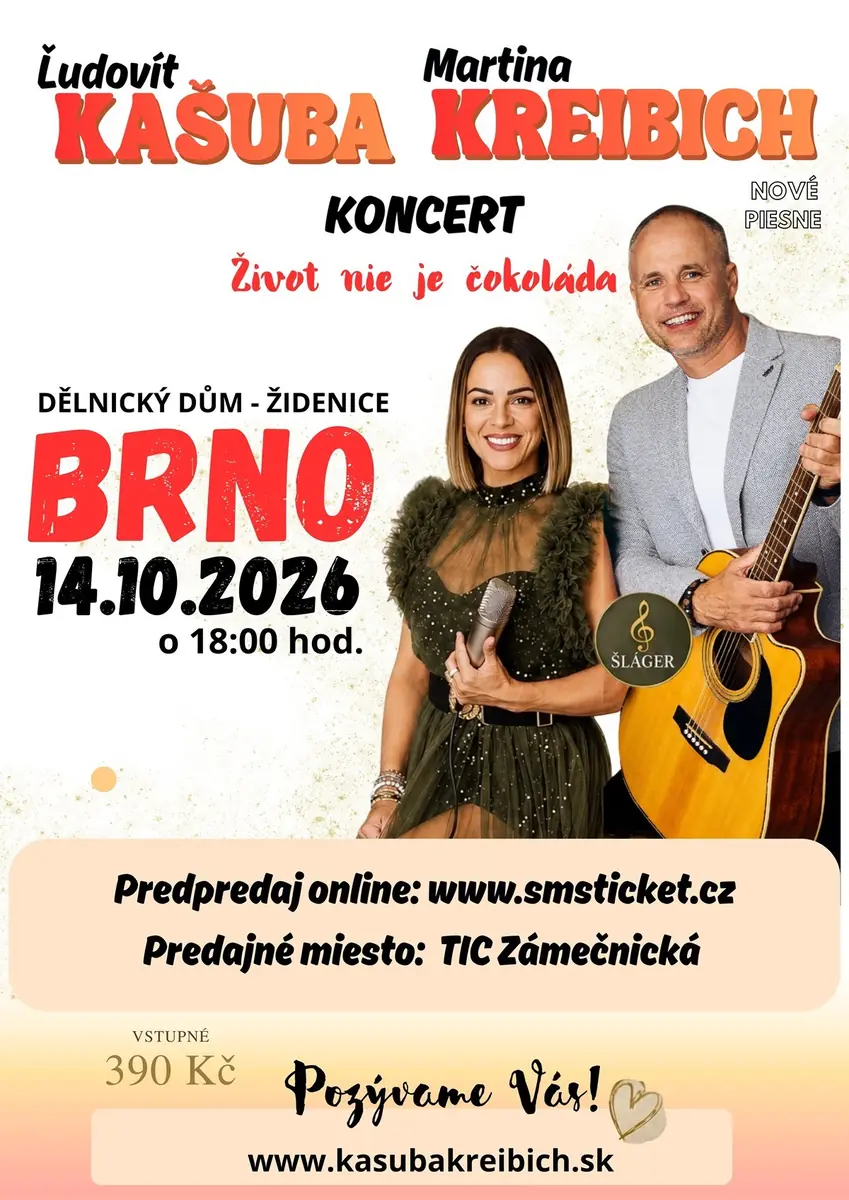 Concert: Ludovit Kasuba and Martina Kreibich in Brno - Židenice — Dělnický dům, Brno