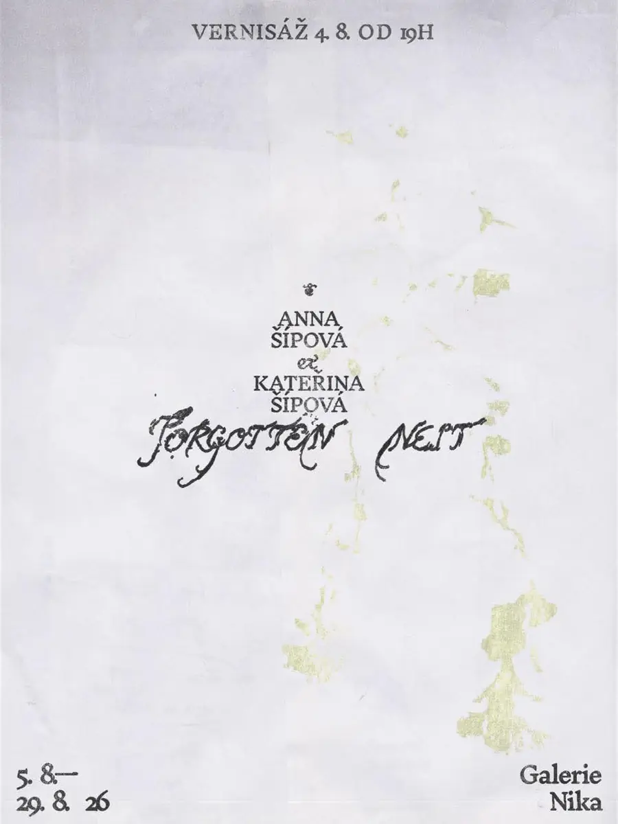 Anna Šípová, Kateřina Šípová - Forgotten Nest — NIKA – Malá Galerie UMPRUM, Prague