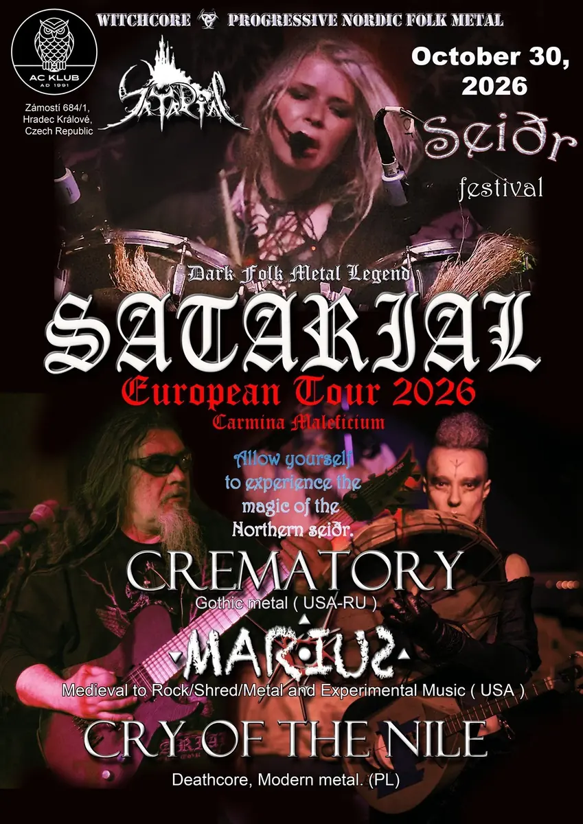 Seiðr festival(Satarial,Marius K.,Crematory,Cry of the Nile) — AC klub, Hradec Králové