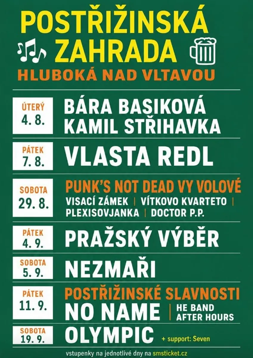 Postřižinské slavnosti — Postřižinská zahrada, Hluboká nad Vltavou