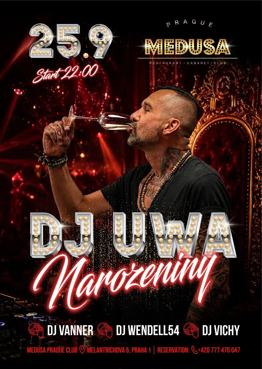 DJ Uwa's Birthday Party — Medusa Prague, Prague