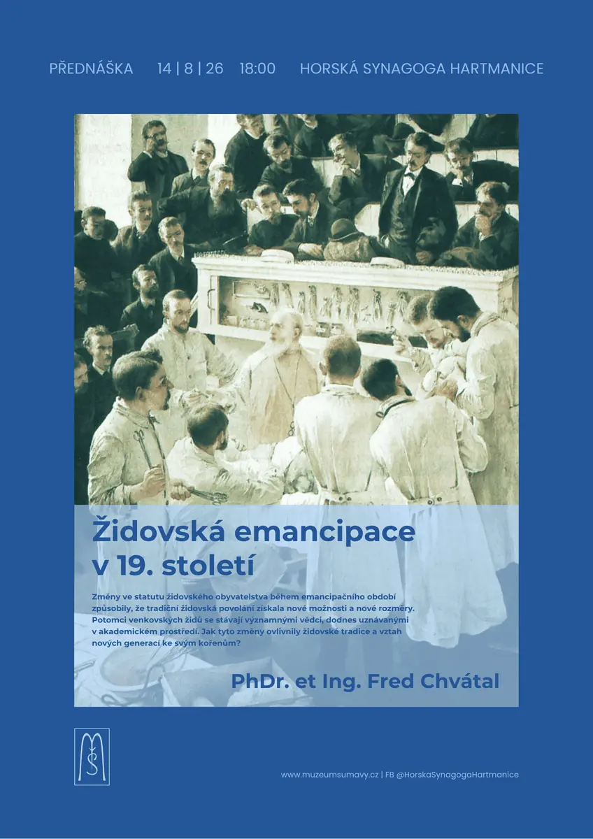 Přednáška "Židovská emancipace v 19. století" — Muzeum Šumavy Sušice, Sušice