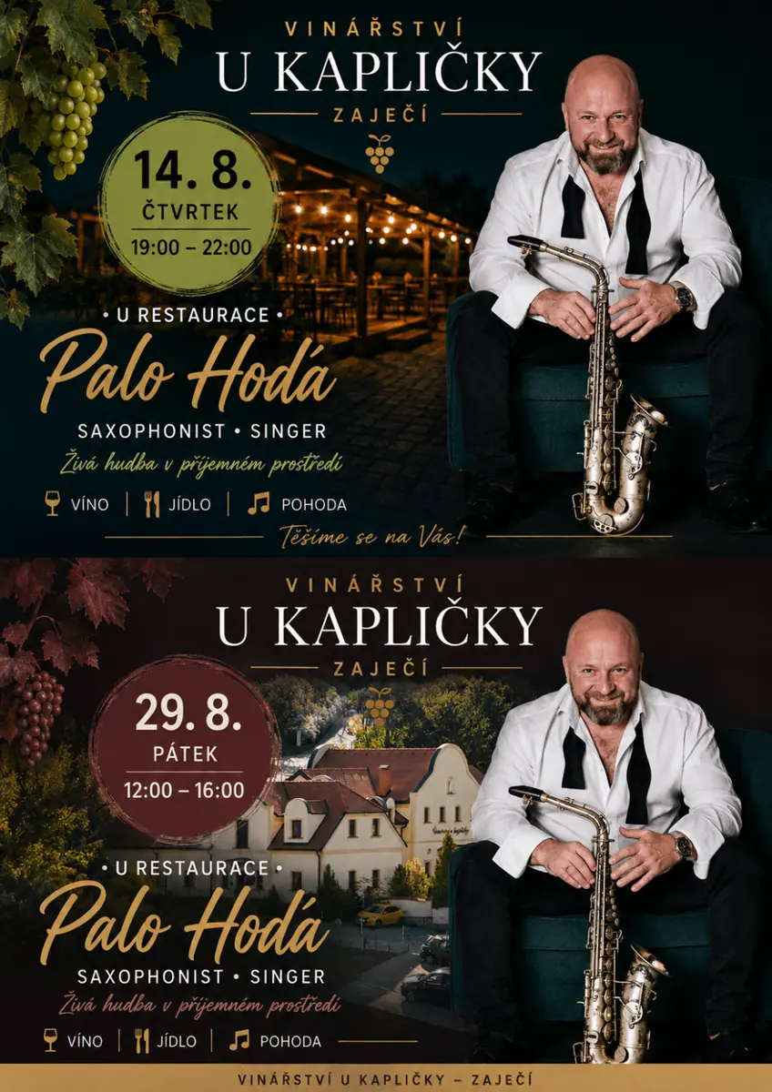 Evening with Saxophone at Vinařství U Kapličky Zaječí — Vinařství U Kapličky, Zaječí