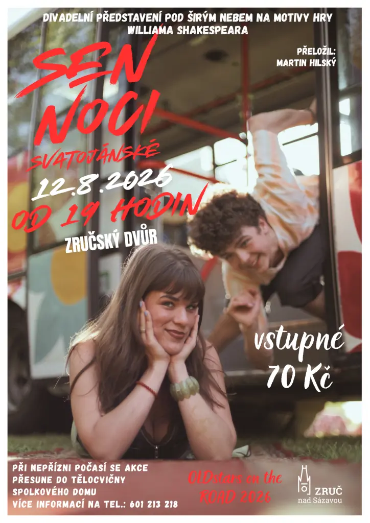 Divadelní představení Sen noci svatojánské 12.8.2026 - Zručský dvůr — Zručský dvůr, Zruč nad Sázavou