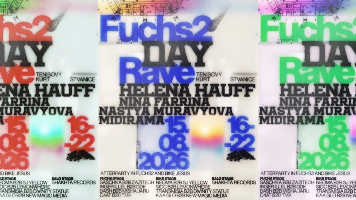 F2 DAY RAVE: Helena Hauff ★ Nina Farrina ★ Nastya Muravyova ★ Midirama — Tenisový stadion Praha Štvanice, Praha