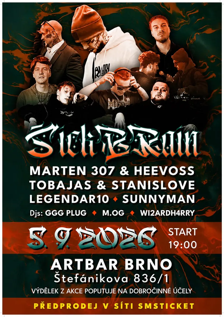 SickBRain - BRNO - Art Bar! + Přeskokani — ARTBAR, Brno